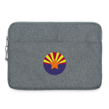 Arizona round flag - Laptop bag 15" - heather grey - Front