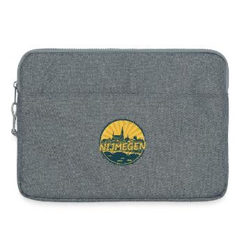 Badge Rétro Sunset Skyline de la ville de Nimègue - Sacoche pour ordinateur portable 15 pouces - gris chiné - Devant