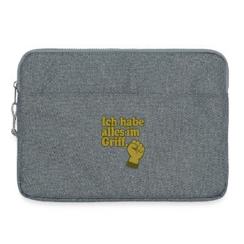 Ich habe alles im Griff - Laptoptasche 15" - Grau meliert - Vorne