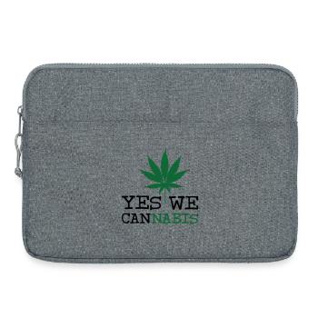 Yes We Cannabis - Sacoche pour ordinateur portable 15 pouces - gris chiné - Devant