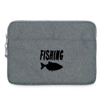 Pêche - Sacoche pour ordinateur portable 15 pouces - gris chiné - Devant