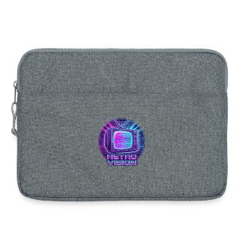 Rétro Vision Neon TV - Sacoche pour ordinateur portable 15 pouces - gris chiné - Devant