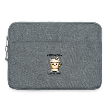 Coffee First – My Plan - Laptop bag 15" - heather grey - Front