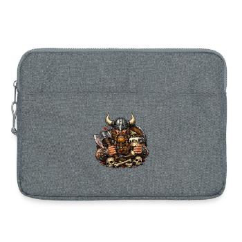 Wikinger Kämpfer mit Bierkrug - Laptoptasche 15" - Grau meliert - Vorne