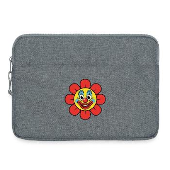 Fleur de clown de carnaval, costume de fleur éclaboussée - Sacoche pour ordinateur portable 15 pouces - gris chiné - Devant