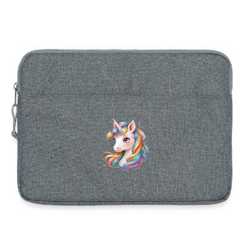 Regenbogen Einhorn - Cute Rainbow Unicorn - Laptop bag 15" - heather grey - Front