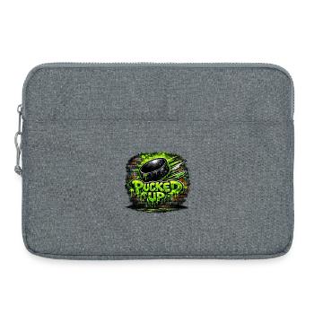 Pucked Up Graffiti Neon - Laptop bag 15" - heather grey - Front