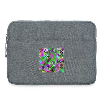 Gesichter Collage - Laptoptasche 15" - Grau meliert - Vorne