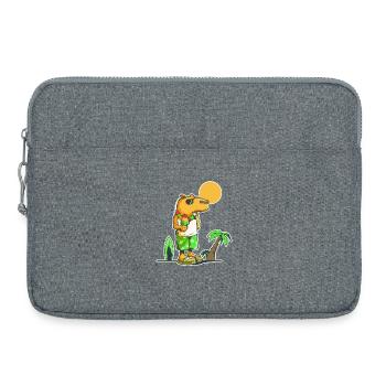 Capybara at the beach - Laptop bag 15" - heather grey - Front
