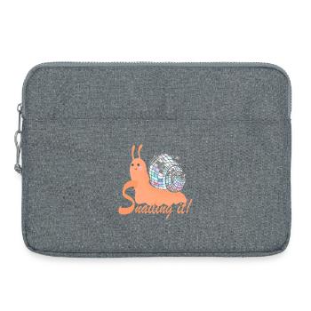 Snailing It! – Colorful Snail with Disco Ball - Laptop bag 15" - heather grey - Front