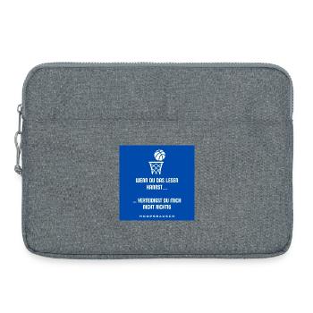 Read or Defend Saying Hoopsrausch - Laptop bag 15" - heather grey - Front