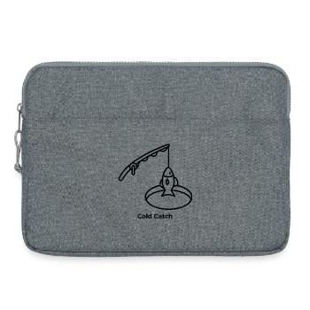 Eis Fischen "cold catch" - Laptop bag 15" - heather grey - Front