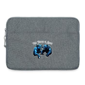 Taureau vs Tendance Baissière - Sacoche pour ordinateur portable 15 pouces - gris chiné - Devant