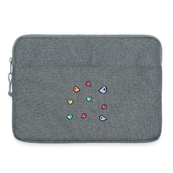Bouldern Kletterwand - Laptoptasche 15" - Grau meliert - Vorne