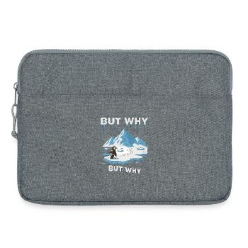 But Why Penguin - Laptop bag 15" - heather grey - Front