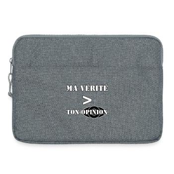  MA VÉRITÉ > TON OPINION - Sacoche pour ordinateur portable 15 pouces - gris chiné - Devant