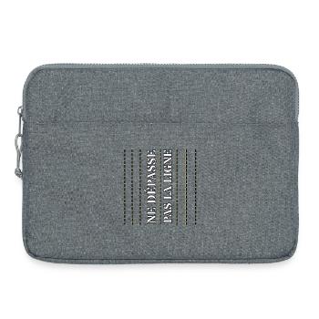NE DÉPASSE PAS LA LIGNE - Sacoche pour ordinateur portable 15 pouces - gris chiné - Devant