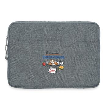 Professional Procrastinator – Sloth Office Saying - Laptop bag 15" - heather grey - Front