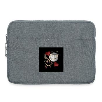 Engel und Teufel Design  - Laptoptasche 15" - Grau meliert - Vorne