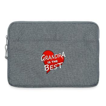 GRANDPA IS THE BEST - Laptop bag 15" - heather grey - Front