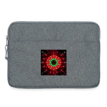 Neon Mandala Tech Zentrum - Laptoptasche 15" - Grau meliert - Vorne