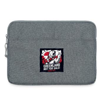Greenland Not For Sale - Hands Off - Eisbär - Laptoptasche 15" - Grau meliert - Vorne