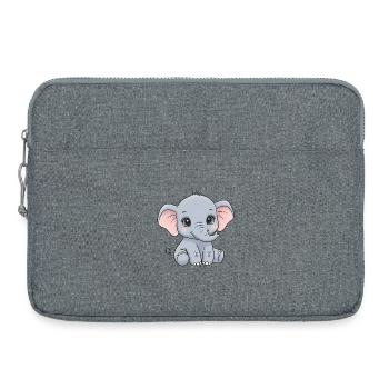 Kuscheliges Elefantenbaby Cartoon - Laptoptasche 15" - Grau meliert - Vorne