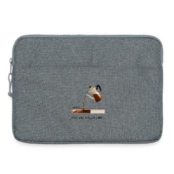 Motivation invites with coffee - Laptop bag 15" - heather grey - Front