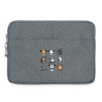Leg Day with Cat Cat - Laptop bag 15" - heather grey - Front