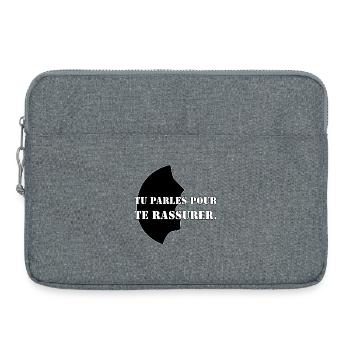 YOU SPEAK TO REASSURE YOURSELF. - Laptop bag 15" - heather grey - Front