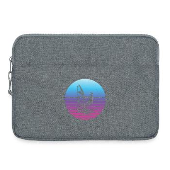 Classic Windsurfing Motif - Laptop bag 15" - heather grey - Front