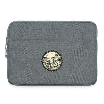 Blason vintage pour vélo de plage - Sacoche pour ordinateur portable 15 pouces - gris chiné - Devant