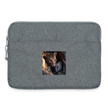 Fossa avec un petit – protection et connexion - Sacoche pour ordinateur portable 15 pouces - gris chiné - Devant