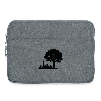Stadtwald Skyline-Silhouette - Laptoptasche 15" - Grau meliert - Vorne