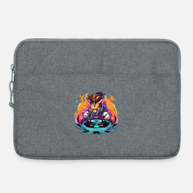 Wolf DJ Neon Fire - Sacoche pour ordinateur portable 15 pouces - gris chiné