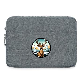 Fans de cerfs - Sacoche pour ordinateur portable 15 pouces - gris chiné - Devant