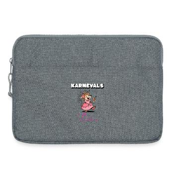 Karnevals Maus Queen Fasching Kostüm - Laptoptasche 15" - Grau meliert - Vorne