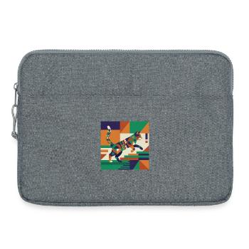 Geometric Tiger Play of Colors - Laptop bag 15" - heather grey - Front