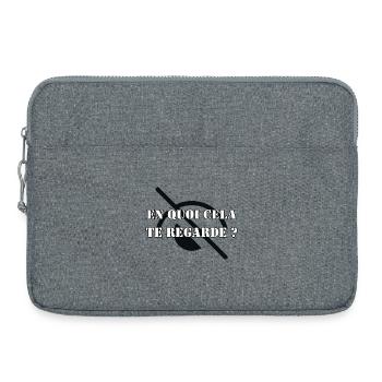 EN QUOI CELA TE REGARDE ? - Sacoche pour ordinateur portable 15 pouces - gris chiné - Devant