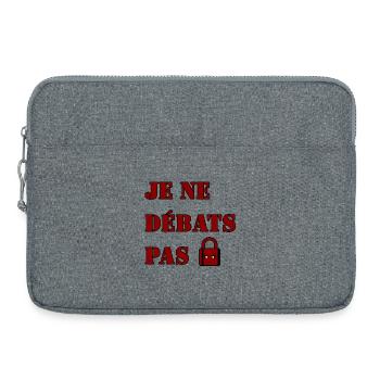 JE NE DÉBATS PAS. - Sacoche pour ordinateur portable 15 pouces - gris chiné - Devant