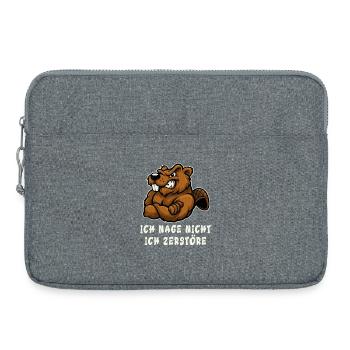 I don't gnaw, I destroy - Laptop bag 15" - heather grey - Front