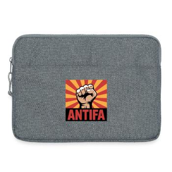 Antifa - Antifascist Merch - Laptop bag 15" - heather grey - Front
