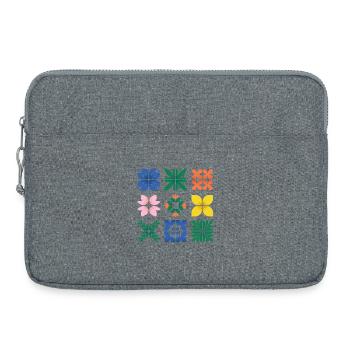 Œuvres colorées en mosaïque - Sacoche pour ordinateur portable 15 pouces - gris chiné - Devant