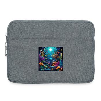 Monde sous-marin du récif corallien - Sacoche pour ordinateur portable 15 pouces - gris chiné - Devant