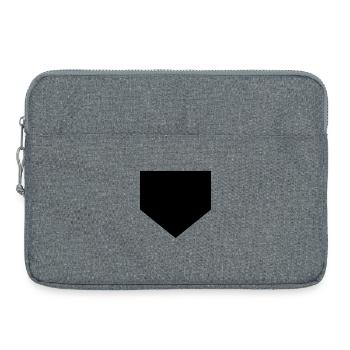 Baseball home plate - Laptop bag 15" - heather grey - Front