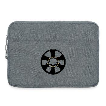 Cercle du regard félin : Des yeux des ténèbres - Sacoche pour ordinateur portable 15 pouces - gris chiné - Devant
