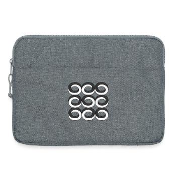 Texture des cercles d’illusion d’optique - Sacoche pour ordinateur portable 15 pouces - gris chiné - Devant