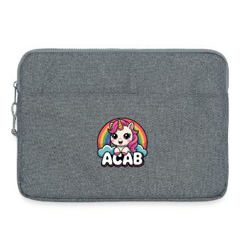 ACAB - Anti-Cops Unicorn Tee - Laptop bag 15" - heather grey - Front