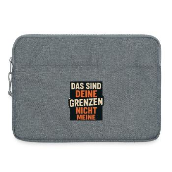 Das sind deine Grenzen nicht meine - Laptoptasche 15" - Grau meliert - Vorne