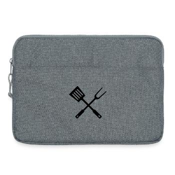 BBQ-Grillbesteck - Laptoptasche 15" - Grau meliert - Vorne